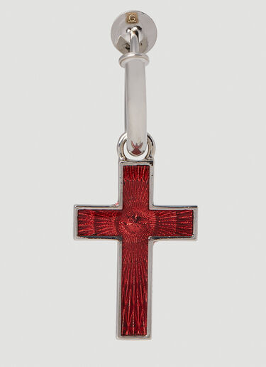 Gucci Interlocking G Cross Earring Red guc0252002