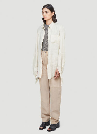 Sunnei Classic Leather Pants Beige sun0240002