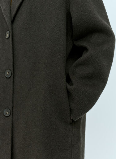 Acne Studios Single-Breasted Wool Coat Grey acn0255008