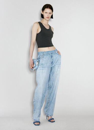 Alexander Wang 줄리 튜블러 힐 샌들 블루 awg0256018