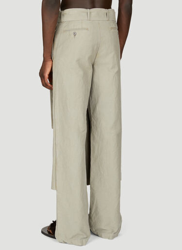 Dries Van Noten Tailored Wrap-Around Pants Grey dvn0156009