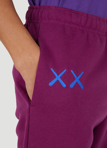 The North Face x KAWS 刺绣运动裤 紫 tnf0148014