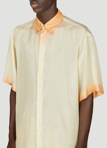 Ombre-Dyed Silk Shirt Dries Van Noten Ombre-Dyed Silk Shirt Orange dvn0156020