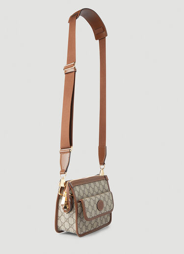 Gucci Interlocking G Supreme Messenger Crossbody Bag Beige guc0147194