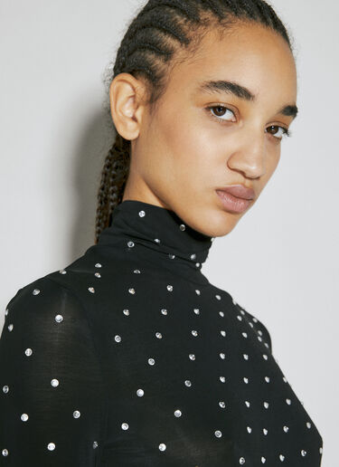 Rabanne Crystal Embellished Top Black pac0253023