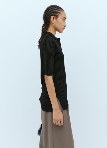 Jil Sander Knit Polo Shirt Black jil0253008