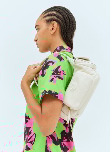 Miu Miu 口袋纳帕皮革单肩包 乳白色 miu0258055