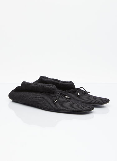 TOTEME The Knitted Ballerina Flats Black tot0256029