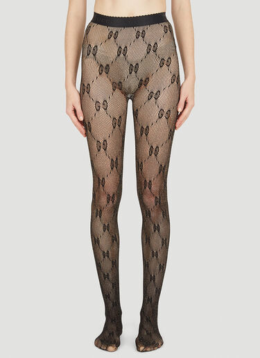 Gucci Women's GG Monogram Tights in Black