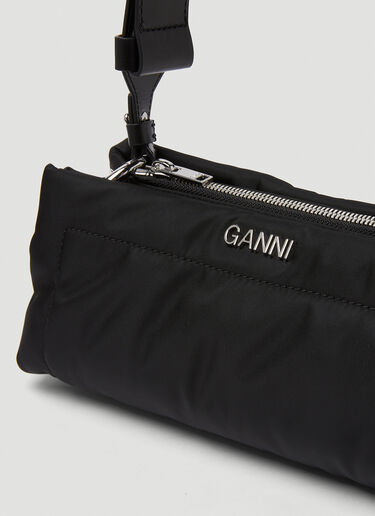 GANNI Pillow Baguette Mini Shoulder Bag Black gan0249034