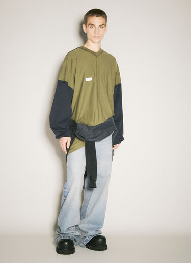 Vetements Inside-Out Shark T-Shirt Green vet0158009