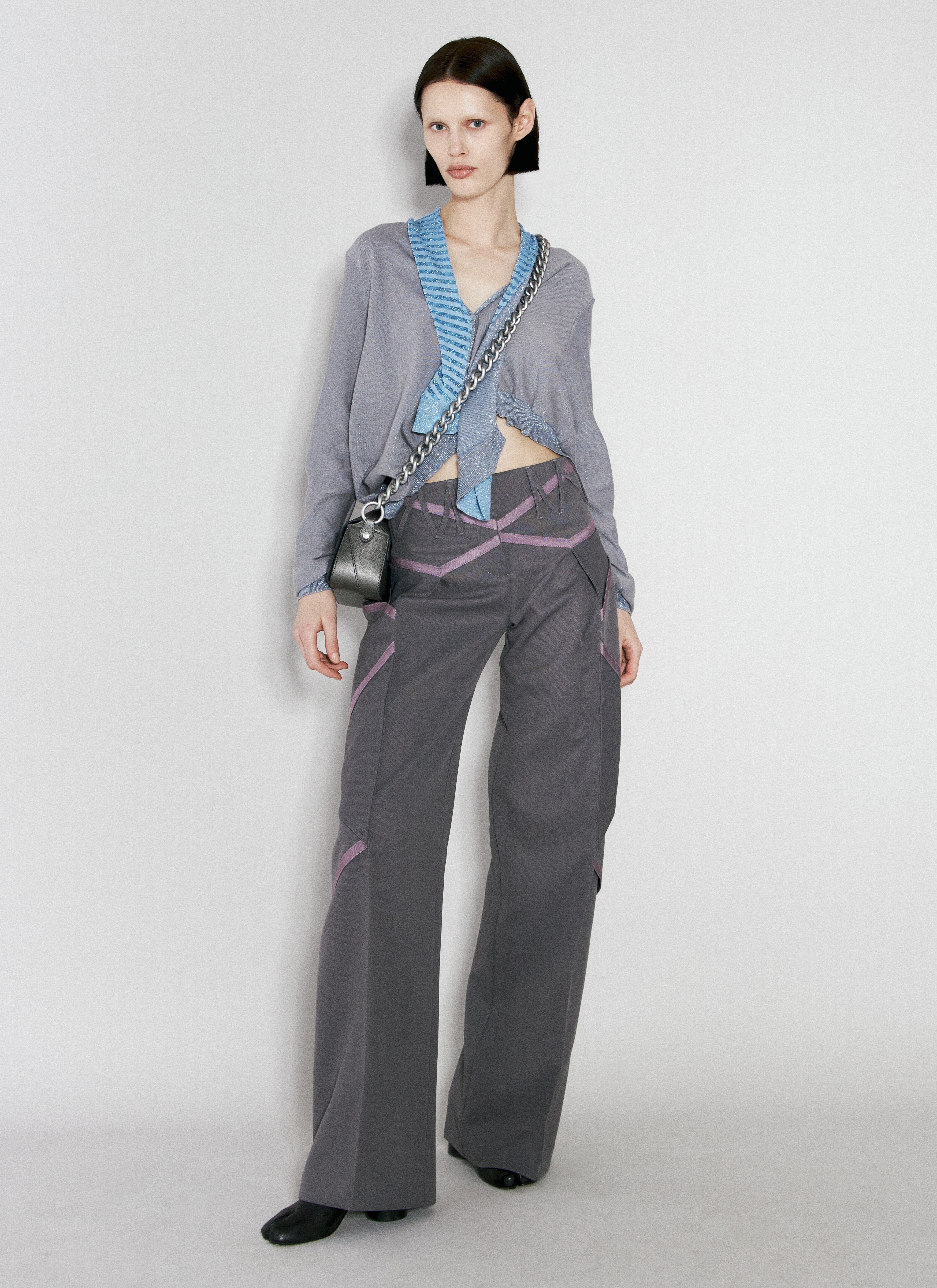 Kiko Kostadinov Women's' Large Chain Trivia Shoulder Bag in Grey | LN-CC®