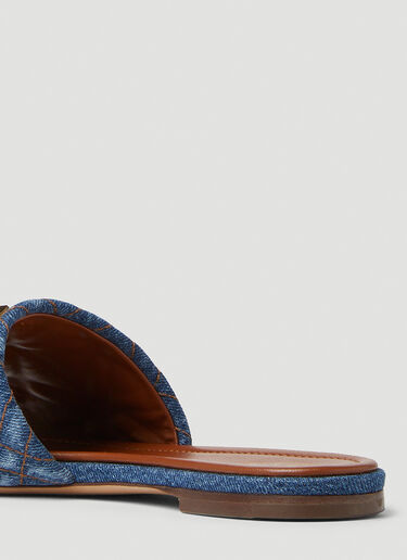 Valentino Roman Stud Slide Sandals Blue val0248016