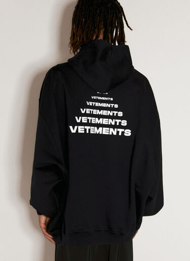 VETEMENTS Pyramid Logo Hooded Sweatshirt Black vet0156007
