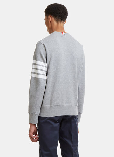 Thom Browne 4 Bar Crewneck Sweatshirt Grey thb0125035