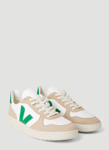 Veja V-10 가죽 스니커즈 그린 vej0352022