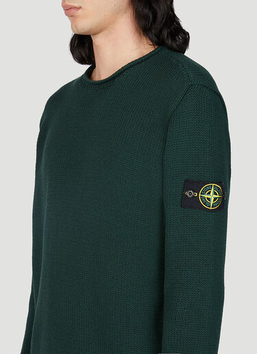 Stone Island Compass Patch Sweater Green sto0152049