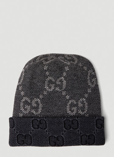 Gucci GG Motif Beanie Hat Grey guc0152201