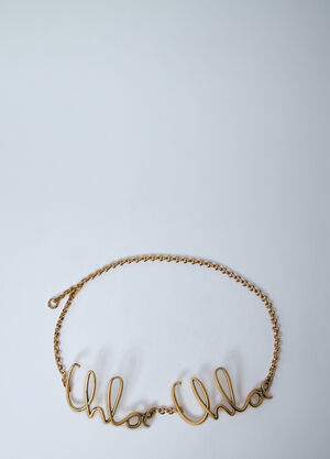 Chloé Logo Motif Iconic Belt Beige chl0259010