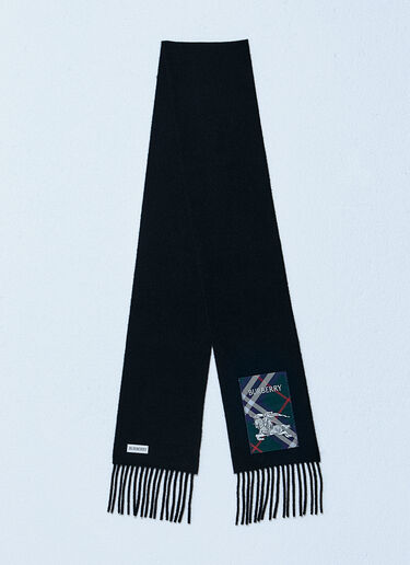 Burberry Check Label Cashmere Scarf Black bur0159033