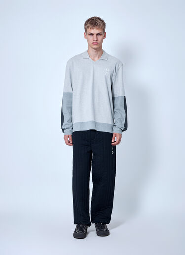 Fred Perry x Craig Green Long Sleeve Jersey Polo Shirt Grey fry0166008