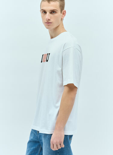 Acne Studios 方脸徽标 T 恤 白色 acn0355001