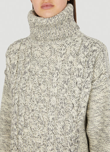 Sportmax Giochi Cable Knit Sweater Grey spx0250009