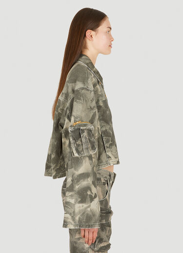 Blumarine Camouflage Cargo Jacket Green blm0252002