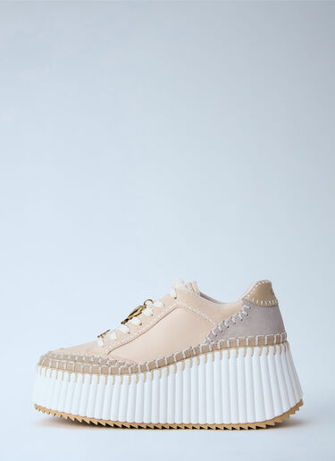 Chloé Nama Wedge Sneakers Cream chl0265037