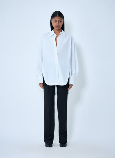 Sportmax Oversized Cotton Poplin Shirt White spx0263008