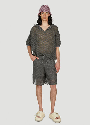 Popcorn Open Stitch Shorts Isa Boulder Popcorn Open Stitch Shorts Grey isa0151004