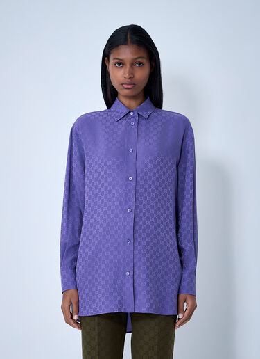 Gucci Monogram Shirt Purple guc0261130