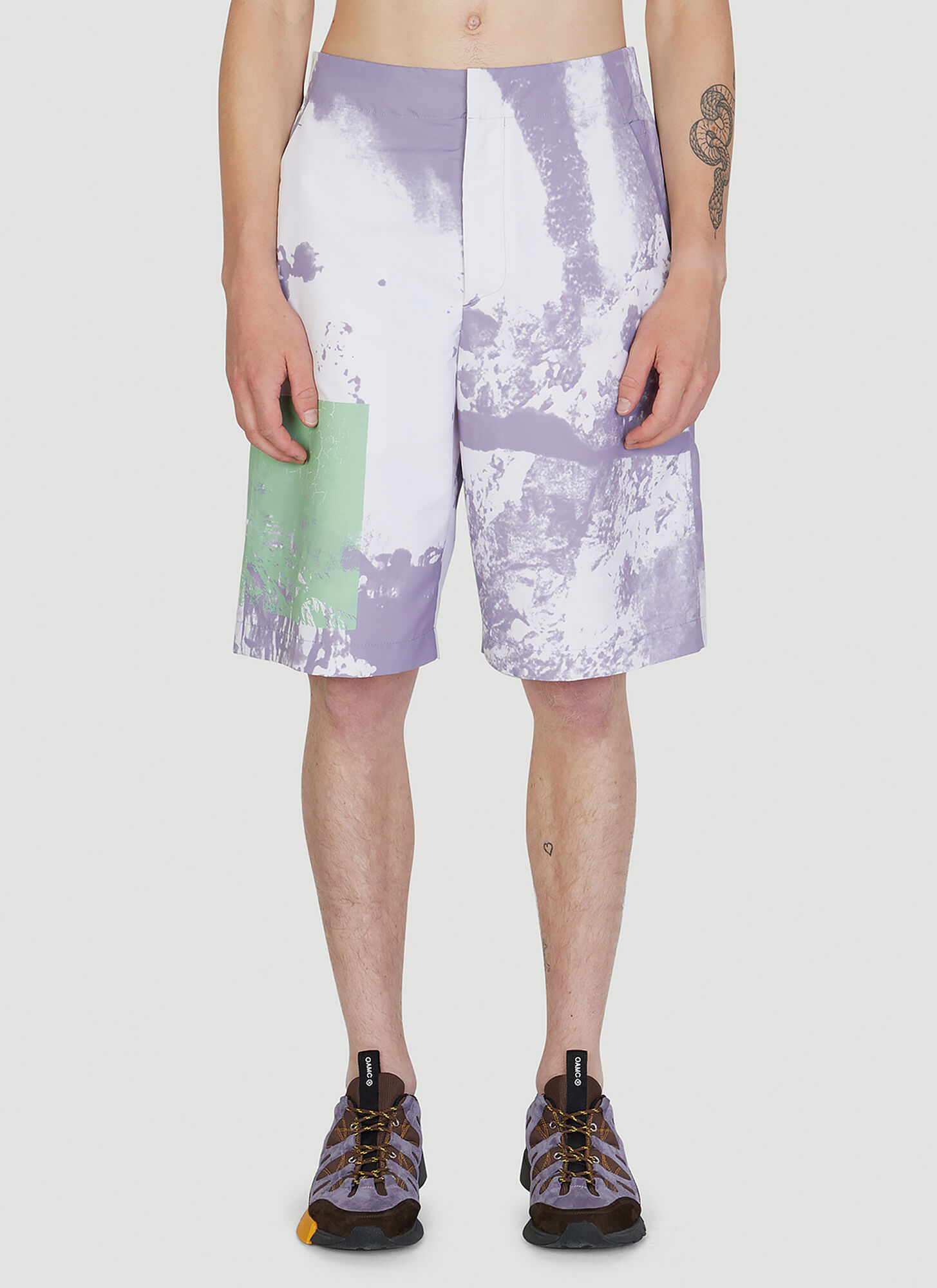Oamc Strata Vapour Shorts In Lilac