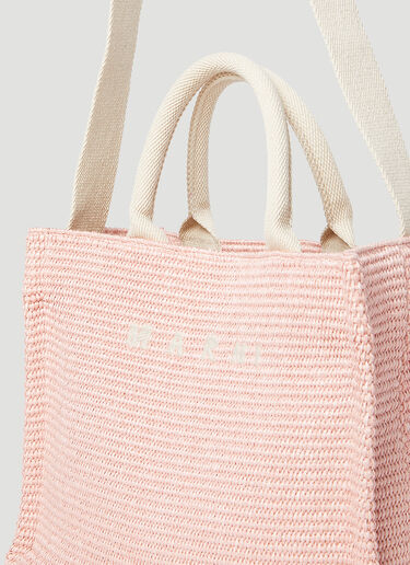 Marni 仿草编小号托特包 粉色 mni0255053