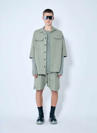 Rick Owens 더블 레이어드 티셔츠  그린 ric0159009