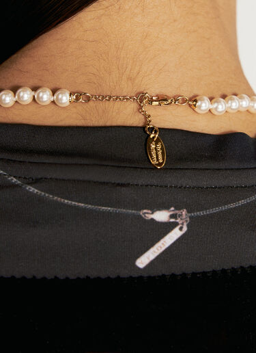 Vivienne Westwood Kitty 珍珠项链 乳白色 vww0256006