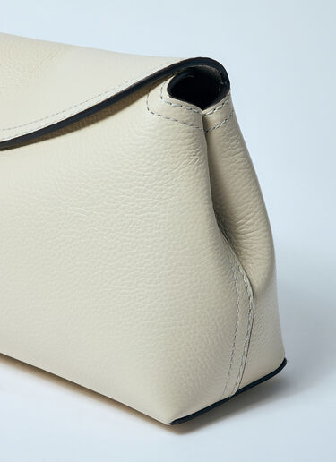 TOTEME T-Lock Leather Clutch White tot0259020