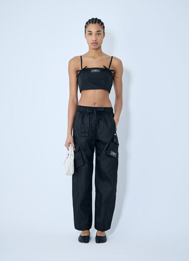 GANNI Duchesse Strap Top Black gan0259007