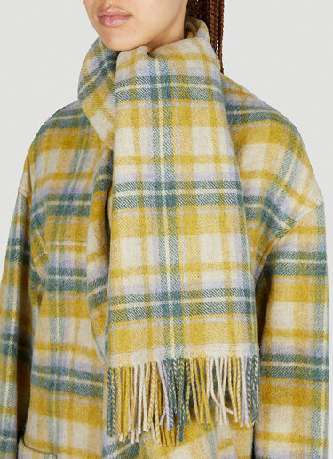 ファティ チェックスカーフコート Isabel Marant Étoile ファティ チェックスカーフコート イエロー ibe0251005