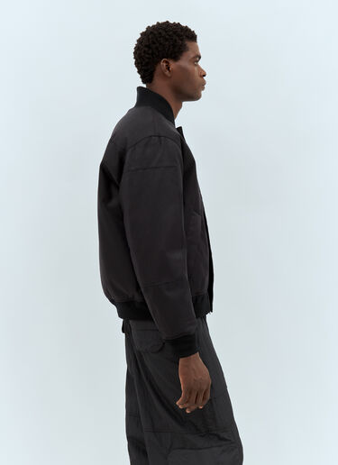 Stone Island 斜纹布填充夹克  黑色 sto0158021