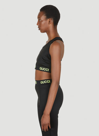 Gucci Logo Jacquard Crop Top Black guc0250015