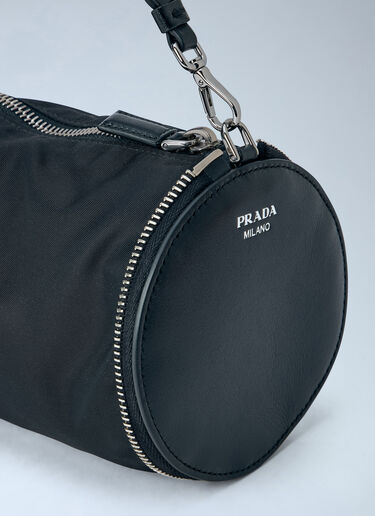 LN-CC® - Prada: Re-Nylon and Leather Foldable Mini Bag - Black Prada Re-Nylon and Leather Foldable Mini Bag Black pra0265026