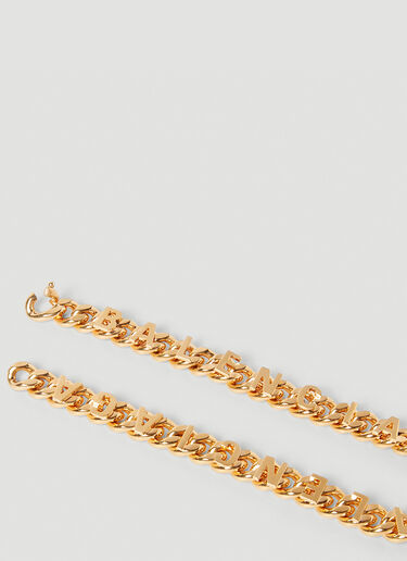 Balenciaga Chain Logo Necklace Gold bal0153055
