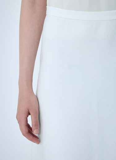 Max Mara Vernice Midi Skirt White max0261007