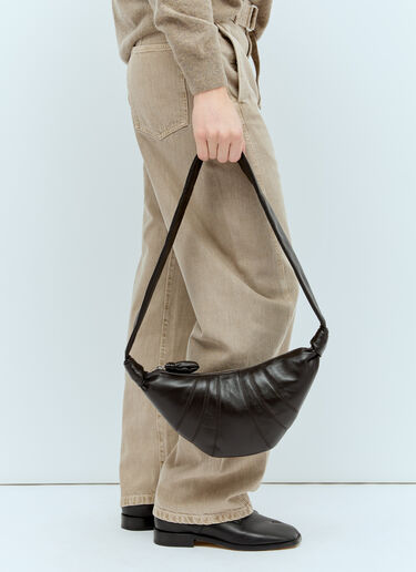 Lemaire Small Croissant Crossbody Bag Brown lem0356001