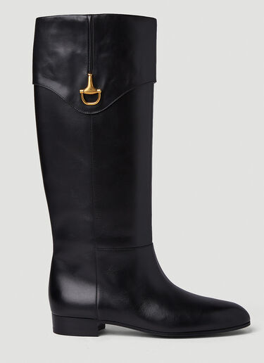 Gucci Horsebit Riding Boots Black guc0251080