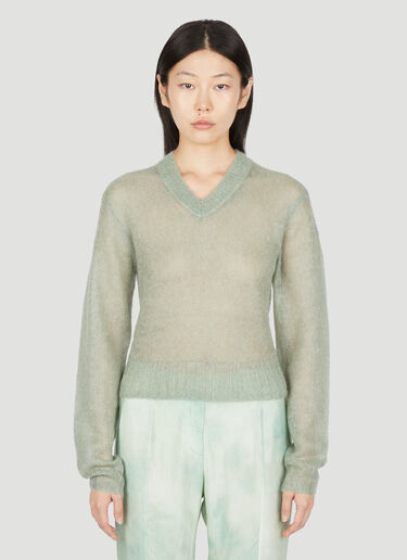 Acne Studios Mohair Knit Sweater Green acn0254013