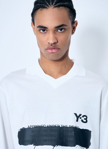 Y-3 U GFX Polo Shirt White yyy0160027