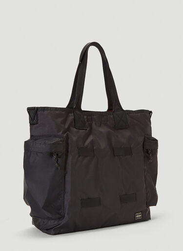 Porter-Yoshida & Co Logo Patch Tote Bag Black por0340008