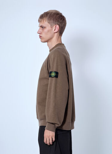 Stone Island Sweatshirt with Logo Patch Brown sto0165092